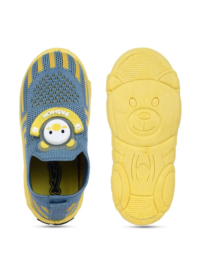 KATS Kids Striped Lightweight Slip-On Sneakers with Embellished Detail - Image 4