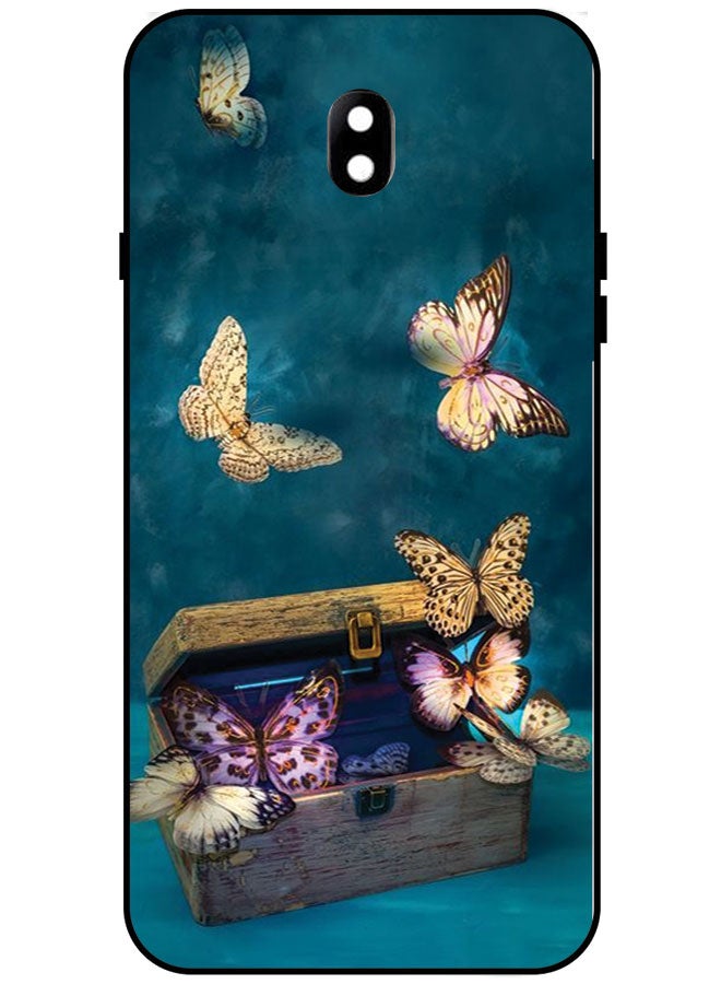 EYE CATCH Protective Case Cover For Samsung Galaxy J7 Pro Smart Series Printed Protective Case Cover for Samsung J7 Pro Butterflies - Image 1