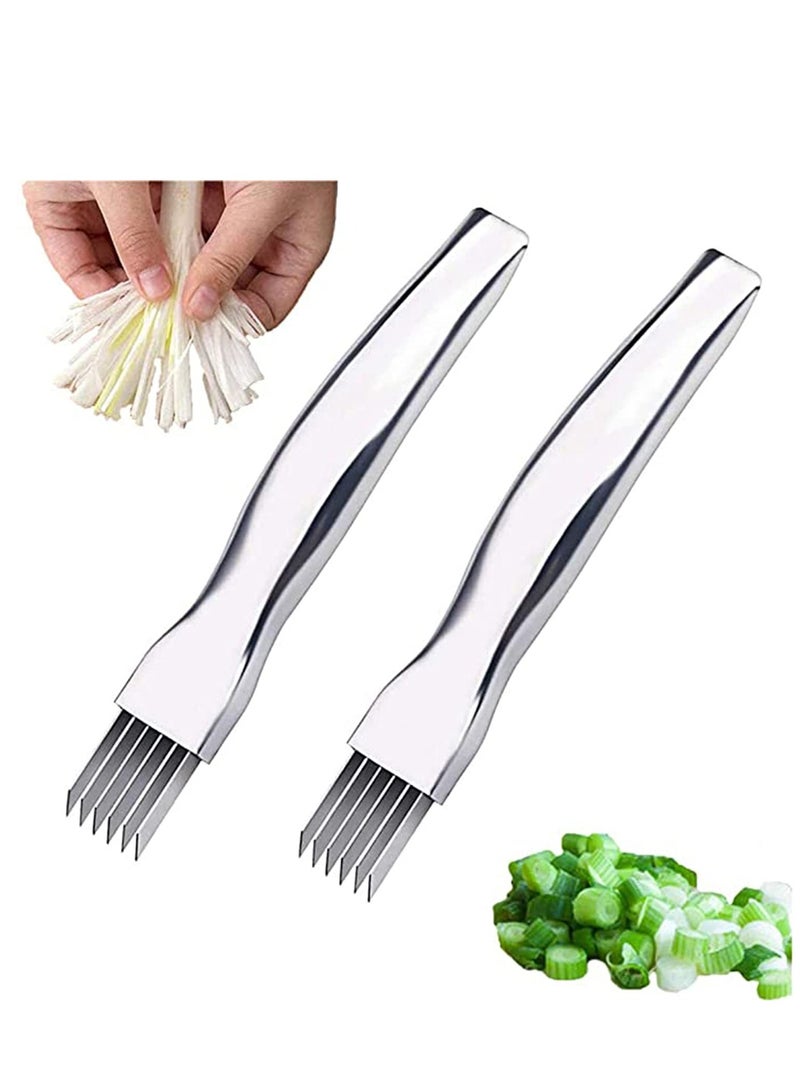 SYOSI 2 Pack Shred Silk The Knife Stainless Steel Vegetable Chopper Onion Garlic Cutter Food Kitchen Speedy Chopper - Image 1