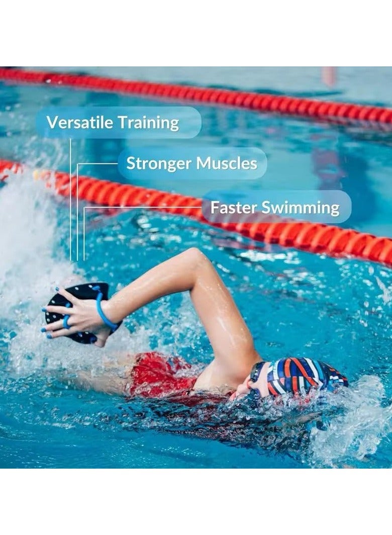 QSHOP Professional Swim Paddles - Increase Strength, Speed and Technique Correction - Swim Training Hand with Adjustable Straps, Swimming Hand Paddles for Women, Men and Kids  - Image 5