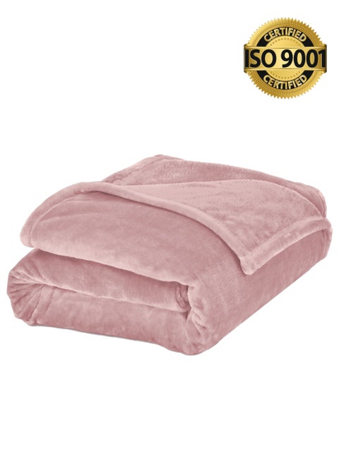 Lightweight Velvet Blanket, Mora Series, 350GSM, Double Size 260 x 240 cm, Extra Soft All Season Fleece Blanket, Bed And Sofa Blanket