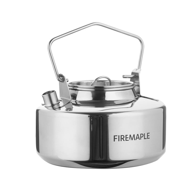 FireMaple Antarcti Portable 1 Liter Lightweight Stainless Steel Camping Kettle  Durable and Portable Camp Tea Pot  Ideal for Bushcraft and Outdoor Campfire Use