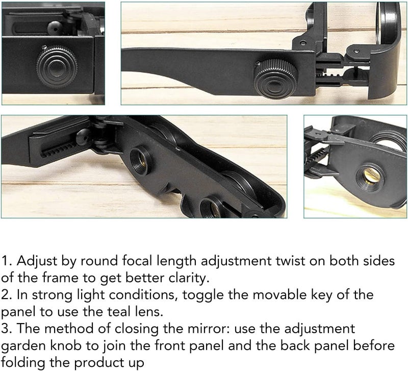 كلاراكو نظارات احترافية ثنائية العينين للصيد ومراقبة الطيور والرياضة والحفلات الموسيقية والمسرح والأوبرا والتلفزيون ومشاهدة المعالم السياحية ونظارات الأوبرا اليدوية للبالغين والأطفال (الطول البؤري) - Image 4