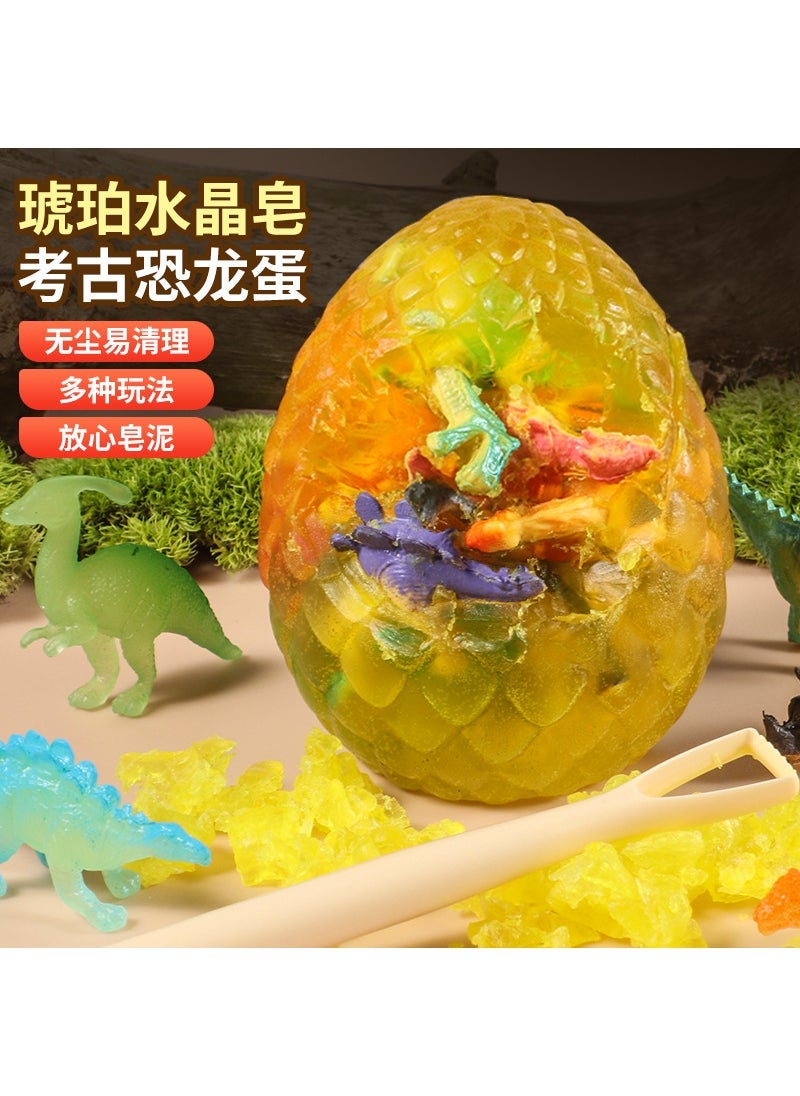 Kids Archaeology Dig Soap Blind Box Treasure DIY Bracelet New dinosaur egg crystal soap digging treasure "random style] 
