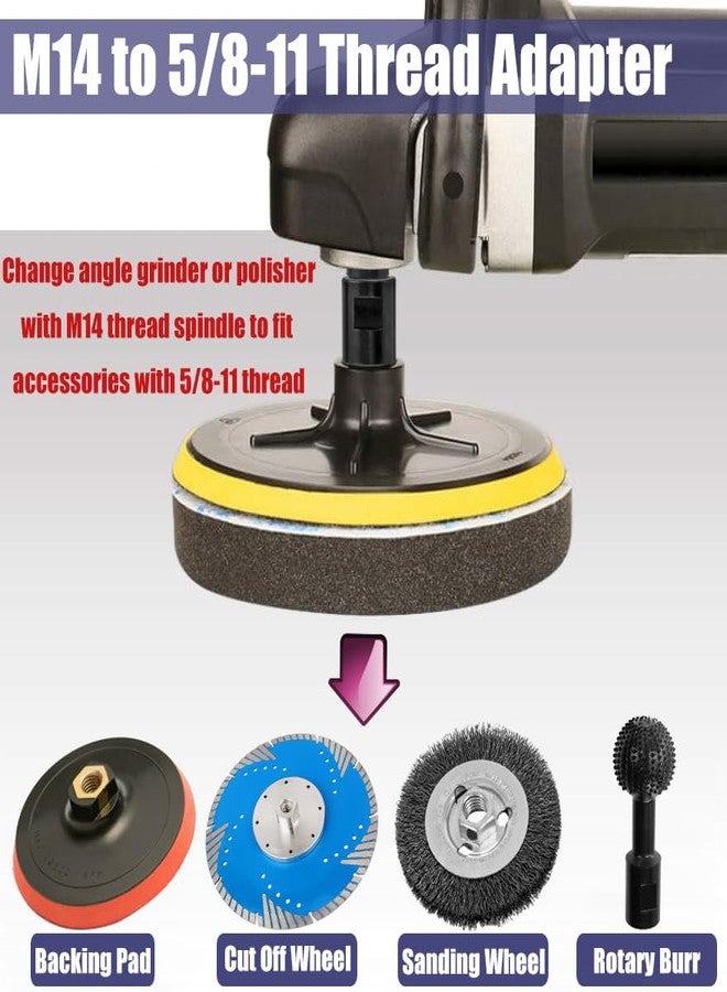 ياكاموز، قطعتان من ملحقات طاحونة الزاوية، محول من أنثى M14 إلى ذكر 5/8"-11، أداة توصيل محول ملمع دوار M14 إلى 5/8"-11 - Image 5