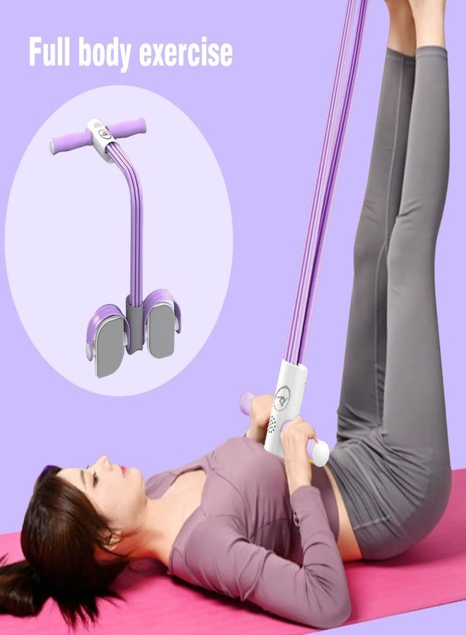 CALIDAKA Multifunction Tension Rope,6 Tube Elastic Yoga Pedal Puller Resistance Band,Pedal Puller Resistance Rope,Fitness Equipment for Abdomen/Waist/Arm/Leg Stretching Slimming Training(Purple) - Image 3