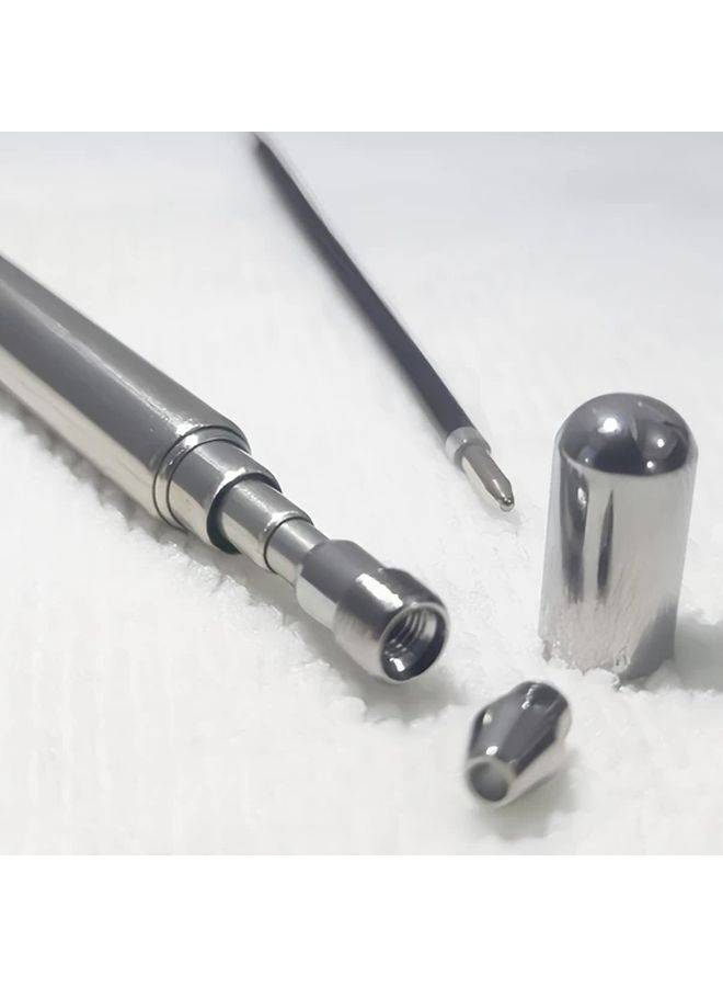4pcs Telescopic Teaching Pointer Retractable Ballpoint Pen Stainless Steel Presentation Stick - Image 5