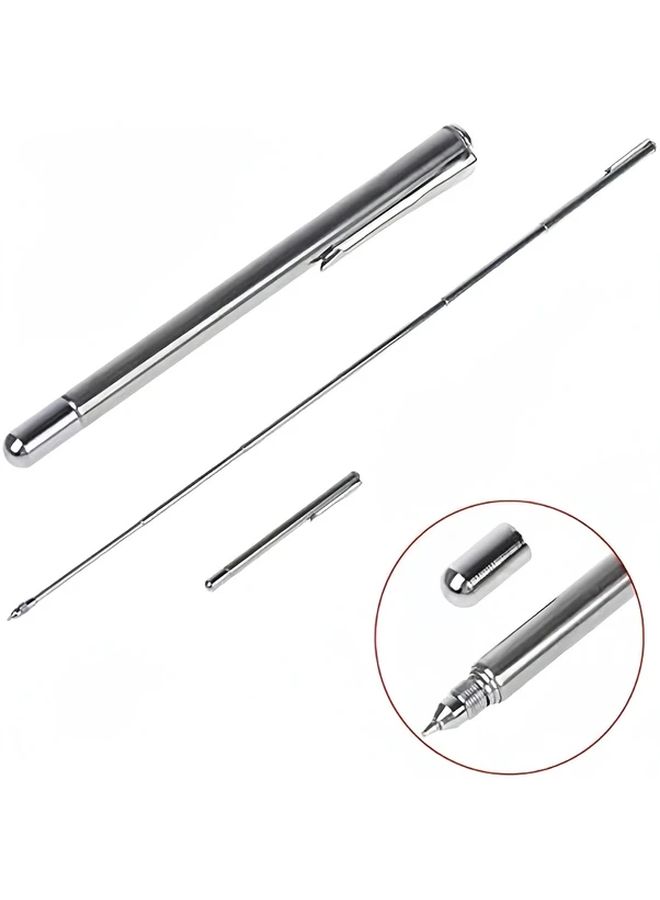 4pcs Telescopic Teaching Pointer Retractable Ballpoint Pen Stainless Steel Presentation Stick - Image 3