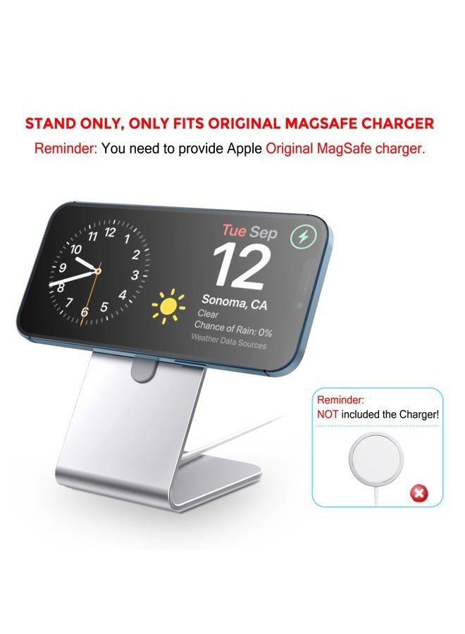 CreaDream Stand for MagSafe Charger, CreaDream Aluminum Stand Holder for iPhone 16 15 14 13 12 Series, Magsafe Accessories Compatible with iPhone 16 15 14 13 12 Plus, Pro, Pro Max [MagSafe Charger Not Included] - Image 2
