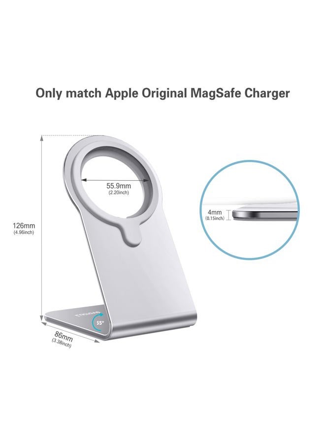 CreaDream Stand for MagSafe Charger, CreaDream Aluminum Stand Holder for iPhone 16 15 14 13 12 Series, Magsafe Accessories Compatible with iPhone 16 15 14 13 12 Plus, Pro, Pro Max [MagSafe Charger Not Included] - Image 4