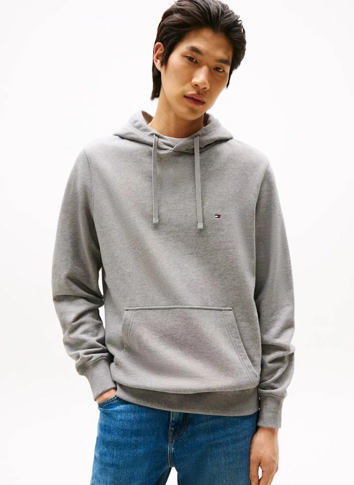 Flag Embroidery Terry Drawstring Hoody