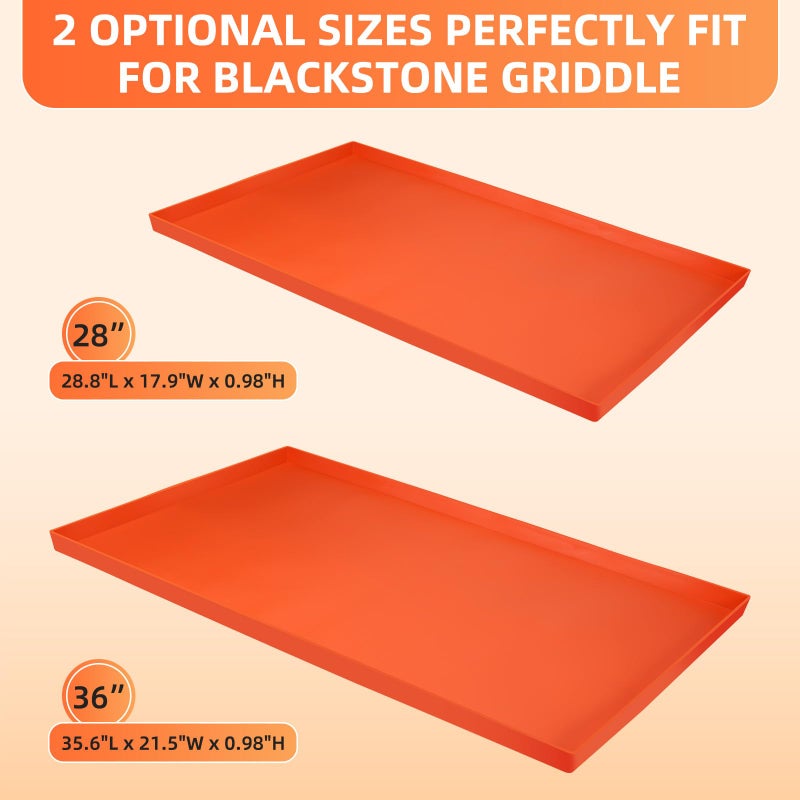 EWFEN 36" Silicone Griddle Mat for Blackstone, Heavy Duty Food Grade Silicone Griddle Cover, BBQ Shield Against Rust, Grease & Dirt, All-Season Protection - Image 5