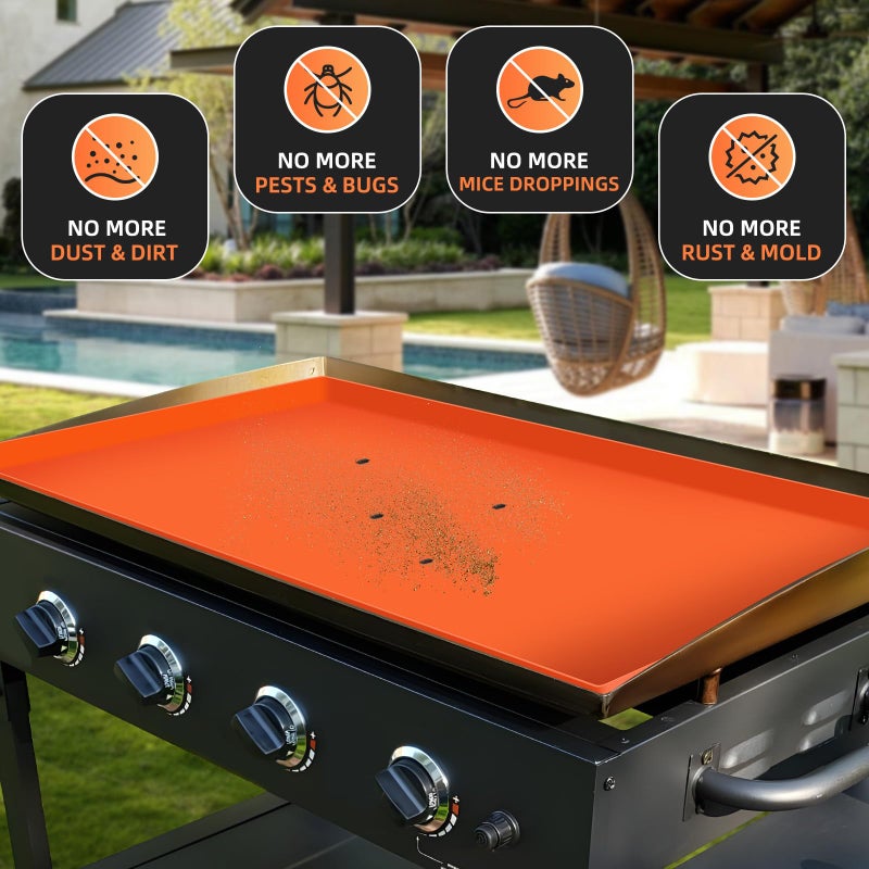 EWFEN 36" Silicone Griddle Mat for Blackstone, Heavy Duty Food Grade Silicone Griddle Cover, BBQ Shield Against Rust, Grease & Dirt, All-Season Protection - Image 3