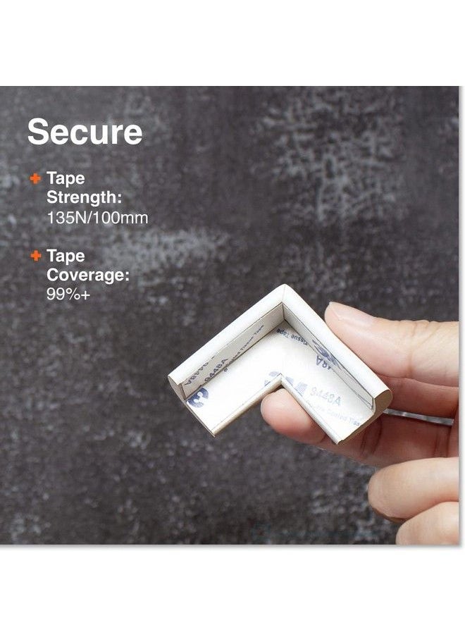 Roving Cove - Rovingcove Slimfit Corner Protector For Baby Proofing (8 Small Corners) Soft Rubber Foam Furniture Corner Bumper Guards 3M Adhesive Pretaped Oyster White - Image 1