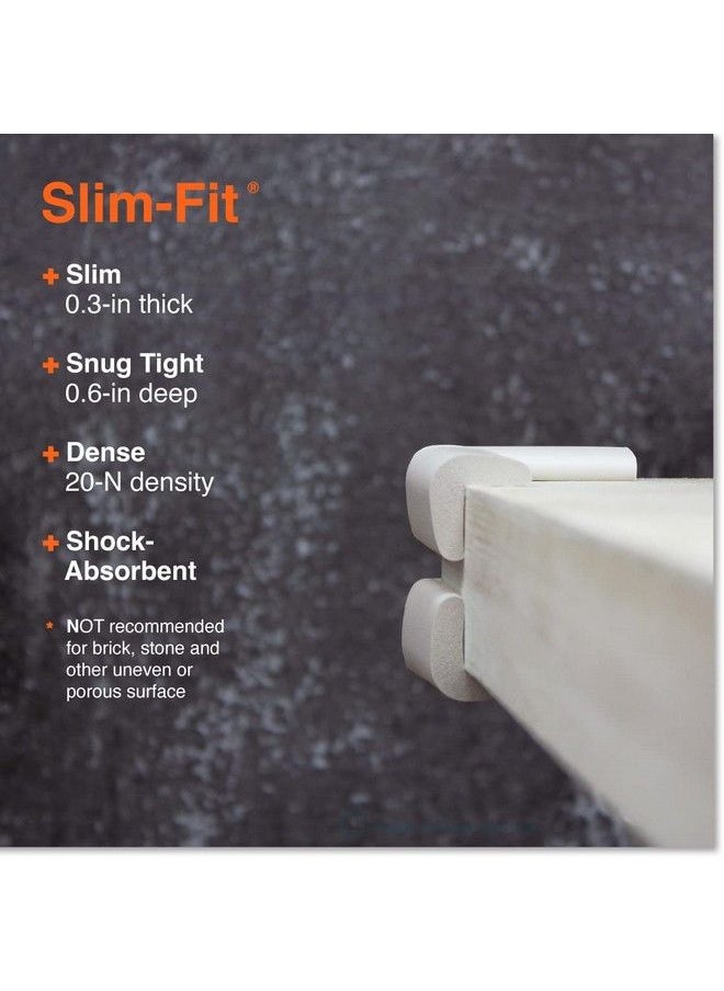 Roving Cove - Rovingcove Slimfit Corner Protector For Baby Proofing (8 Small Corners) Soft Rubber Foam Furniture Corner Bumper Guards 3M Adhesive Pretaped Oyster White - Image 1