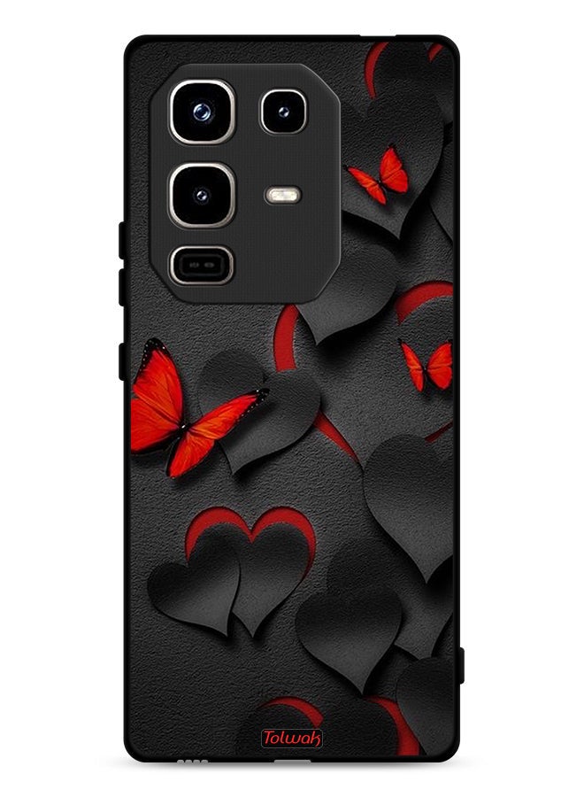 Tolwak غطاء حماية إنفينكس نوت 50 برو 4G بنمط القلوب والفراشات - Image 1