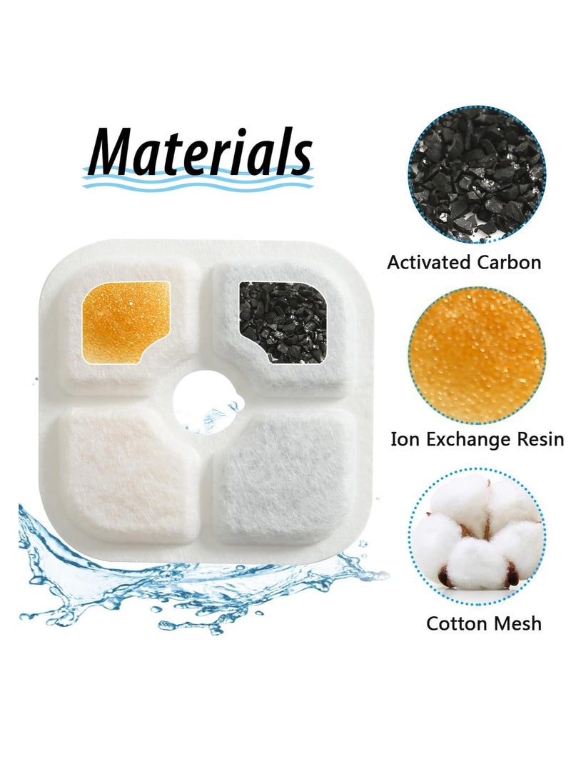 BIGTHREE Cat Fountain Filter, Cat Drinking Fountain Filter Compatible with 2.5L/84.5 oz Cat Water Fountain, Water Fountain, Triple Filtration System Cat Fountain Replacement Filter - Image 3