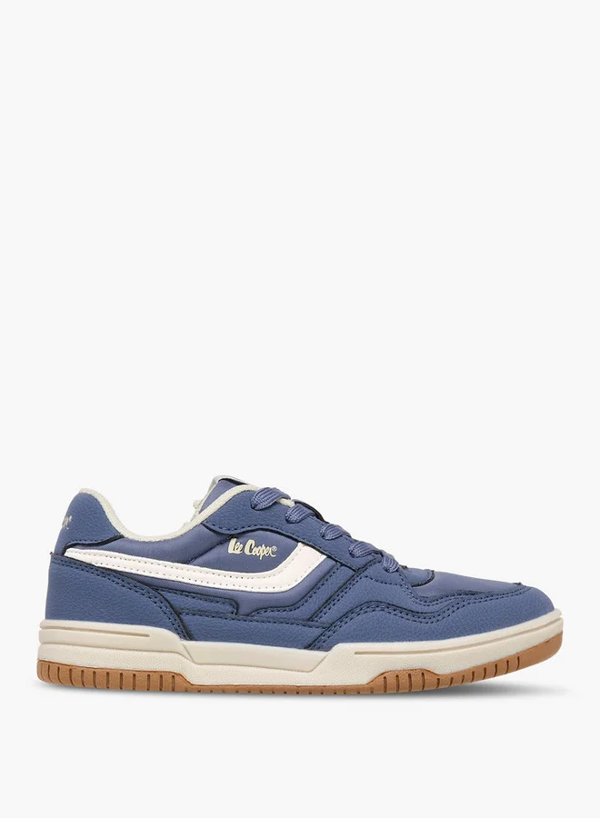 لي كوبر Boys' Panelled Sneakers with Lace-Up Closure