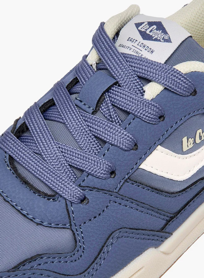لي كوبر Boys' Panelled Sneakers with Lace-Up Closure