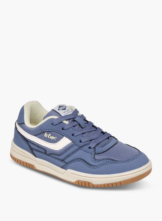 لي كوبر Boys' Panelled Sneakers with Lace-Up Closure