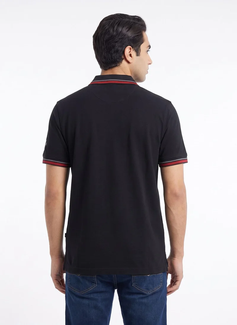 Nautica Men's Polo Regular Fit Short Sleeve Premium Essentials Cotton Polo - Black