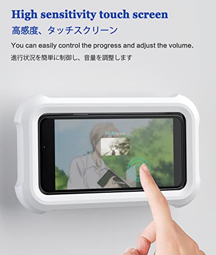 Mistriddle Waterproof Shower Phone Holder with 360° Rotation, Angle Adjustable, Wall Mounted Phone Holder for Bathroom Mirror Bathtub Kitchen, Up to 6.8 Inch (Upgraded) - Image 3