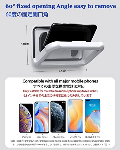 Mistriddle Waterproof Shower Phone Holder with 360° Rotation, Angle Adjustable, Wall Mounted Phone Holder for Bathroom Mirror Bathtub Kitchen, Up to 6.8 Inch (Upgraded) - Image 5