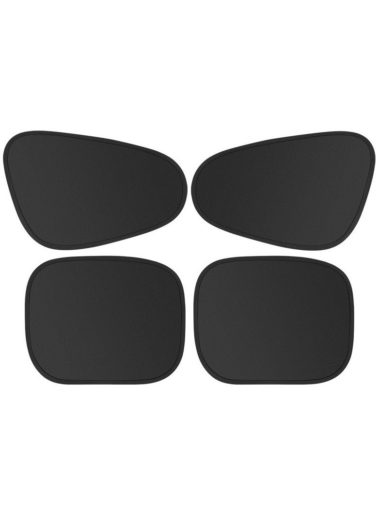 Heyla Car window sunshade, 4-piece set, magnetic suction car side window sunshade, 100% UV/sunlight blocking. (Suitable for small cars, not suitable for large models such as off-road vehicles and SUVs) - Image 1
