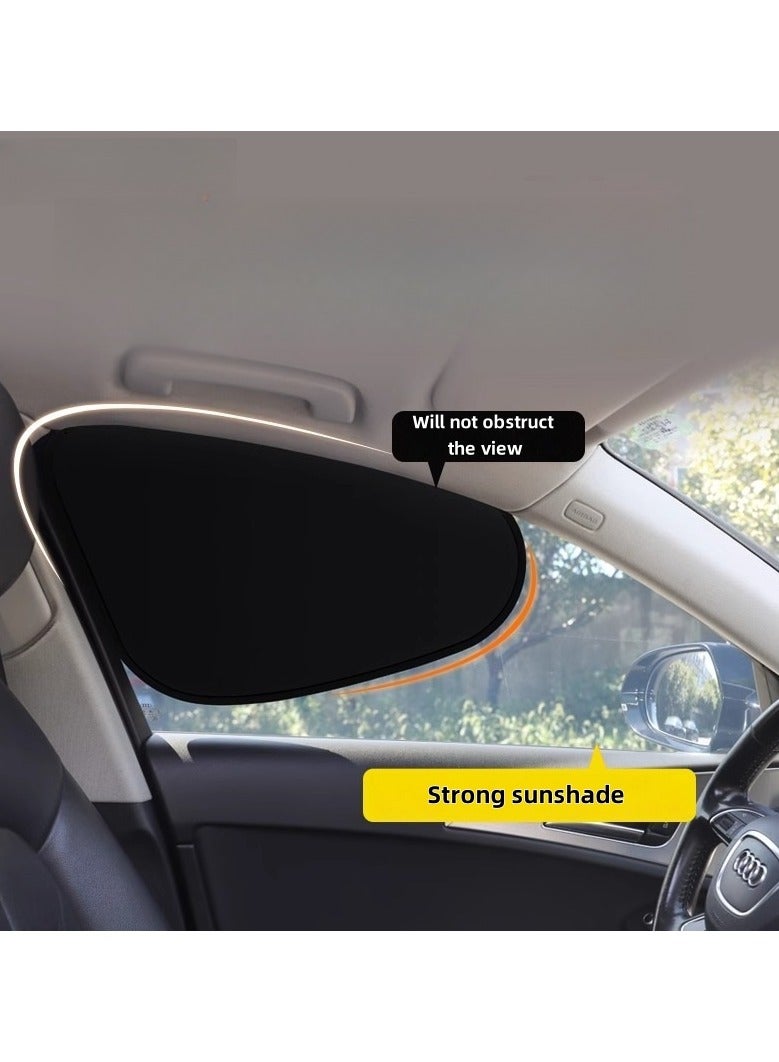 Heyla Car window sunshade, 4-piece set, magnetic suction car side window sunshade, 100% UV/sunlight blocking. (Suitable for small cars, not suitable for large models such as off-road vehicles and SUVs) - Image 5