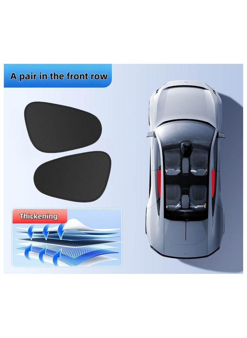 Heyla Car window sunshade, 4-piece set, magnetic suction car side window sunshade, 100% UV/sunlight blocking. (Suitable for small cars, not suitable for large models such as off-road vehicles and SUVs) - Image 3