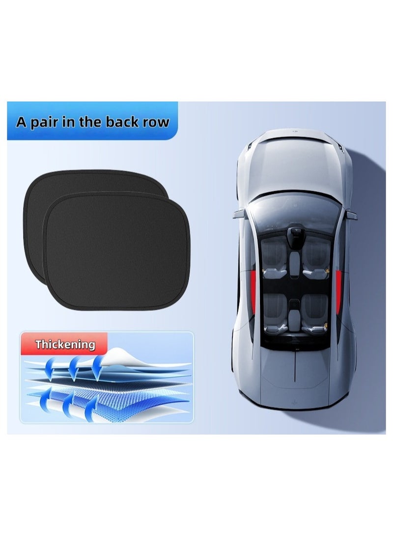 Heyla Car window sunshade, 4-piece set, magnetic suction car side window sunshade, 100% UV/sunlight blocking. (Suitable for small cars, not suitable for large models such as off-road vehicles and SUVs) - Image 4