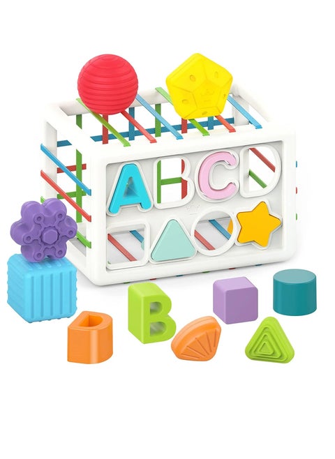 Kids Shape Sorting Toy Set Early Educational Grasp Intelligence Box Baby Bath Accessories