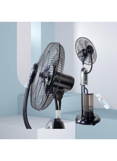 MOCOM Oscillating Pedestal Misting Fan with Remote Control – 3-Speed High-Power Cooling Fan for Indoor & Outdoor Use, 5L Water Tank, 7.5H Timer, Energy-Efficient Copper Motor, Mist & Humidifier Function, Durable Metal Design – Covers 20㎡, Low Noise  - Image 5