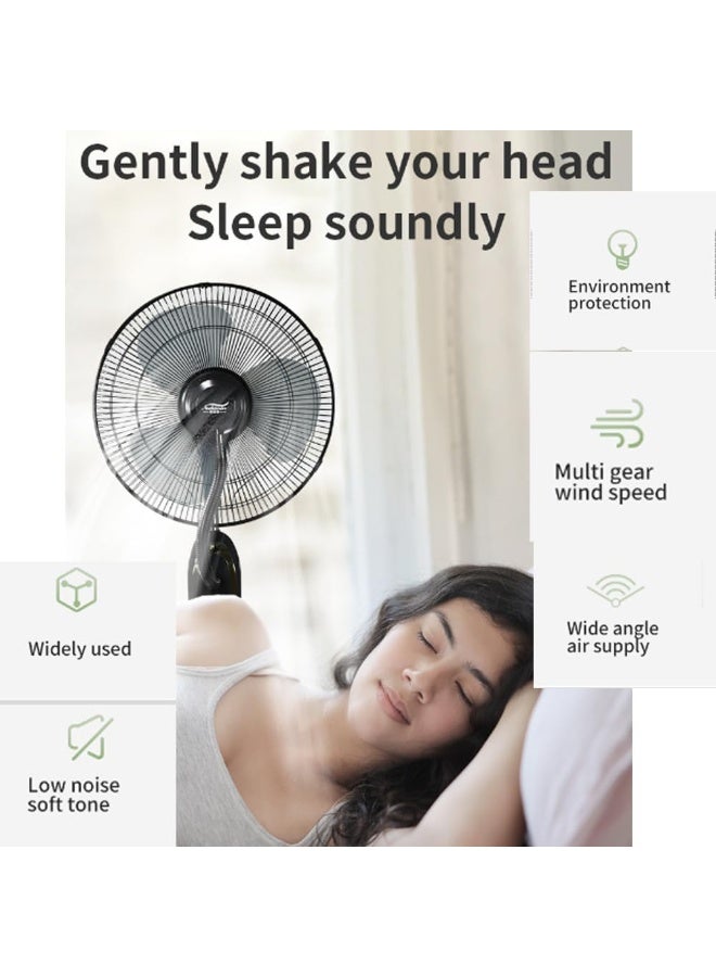 Oscillating Pedestal Misting Fan with Remote Control – 3-Speed High-Power Cooling Fan for Indoor & Outdoor Use, 5L Water Tank, 7.5H Timer, Energy-Efficient Copper Motor, Mist & Humidifier Function, Durable Metal Design – Covers 20㎡, Low Noise