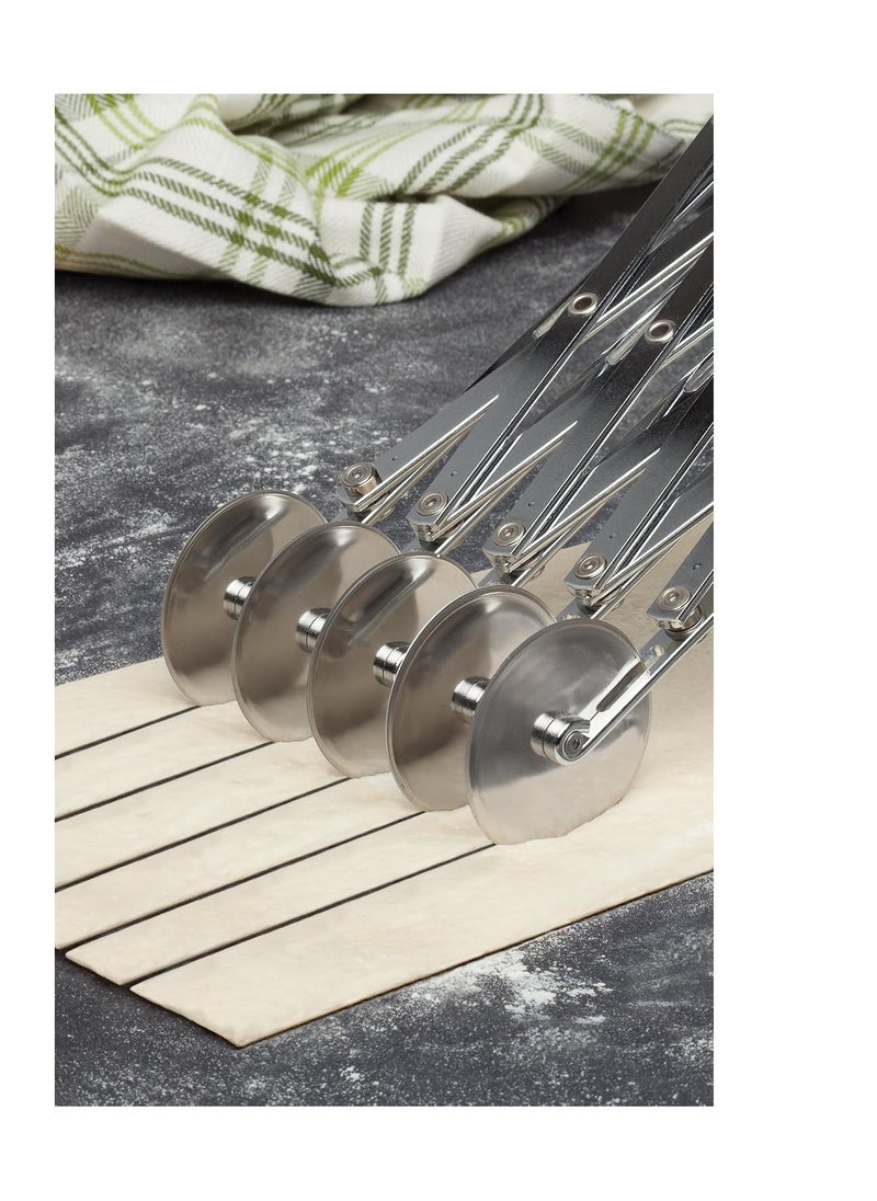 Fante's Fantes Expandable 5-Wheel Stainless Steel Dough Cutter, The Italian Market Original since 1906  - Image 3