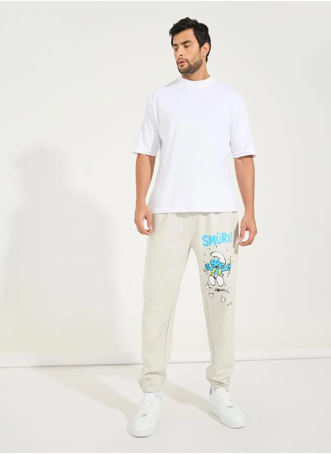 Styli Smurfs Graphic Print Oversized Terry Joggers