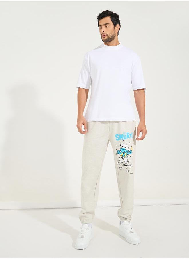 Styli Smurfs Graphic Print Oversized Terry Joggers  - Image 2