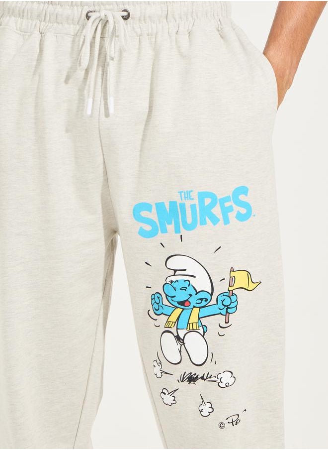 Styli Smurfs Graphic Print Oversized Terry Joggers  - Image 4