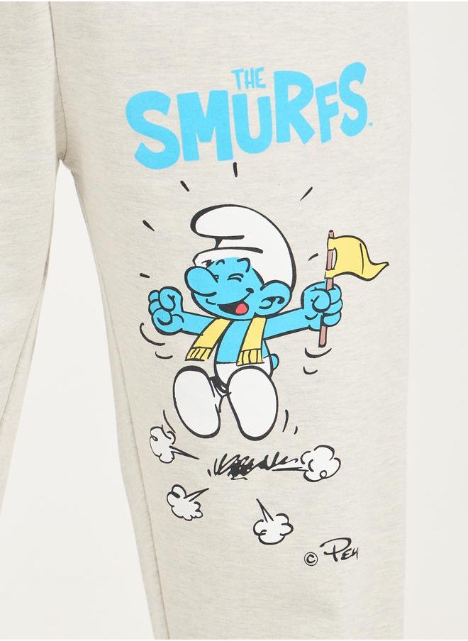 Styli Smurfs Graphic Print Oversized Terry Joggers  - Image 3