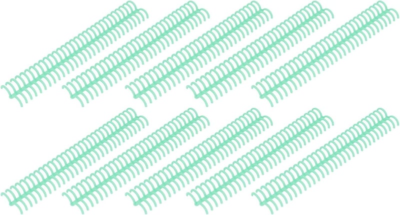 Aramox 30 Rings Comb Binding Spines 19mm Diameter Plastic Binding Combs 150 Sheets Capacity, 10PCS for Calendars (Green) - Image 4