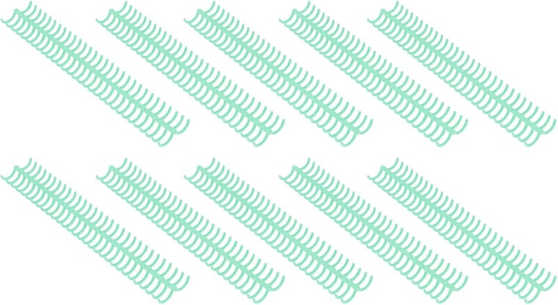 Aramox 30 Rings Comb Binding Spines 19mm Diameter Plastic Binding Combs 150 Sheets Capacity, 10PCS for Calendars (Green) - Image 2