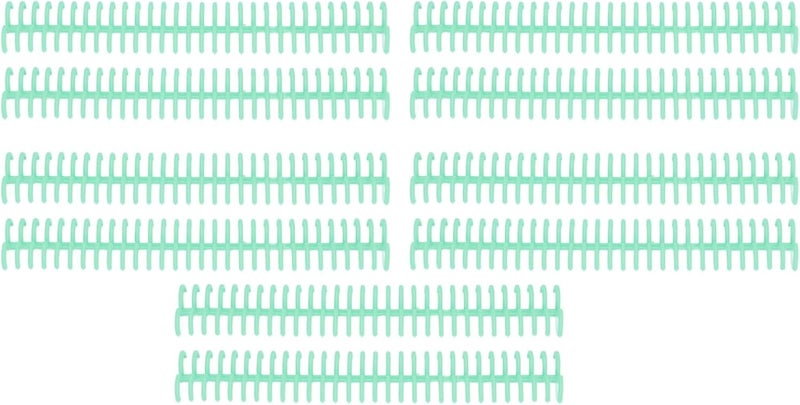 Aramox 30 Rings Comb Binding Spines 19mm Diameter Plastic Binding Combs 150 Sheets Capacity, 10PCS for Calendars (Green) - Image 1