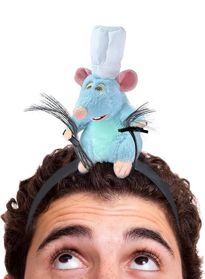 Rat Headband Clip Grabs Hair Rat Plush Toy Mouse Ears Stuffed Animal Costume Props Funny for Adults - Image 1
