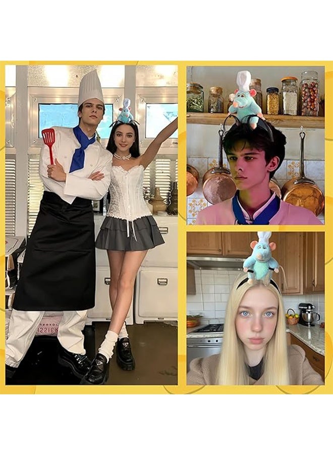 Rat Headband Clip Grabs Hair Rat Plush Toy Mouse Ears Stuffed Animal Costume Props Funny for Adults - Image 4