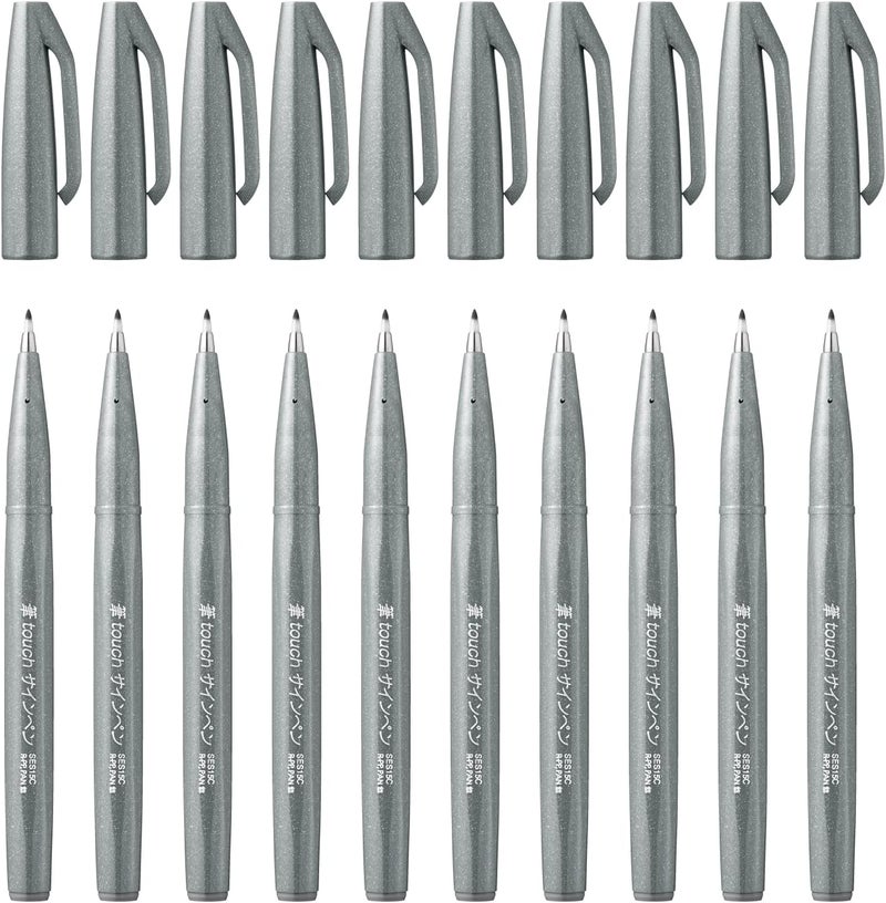 Pentel Arts Sign Pen Brush - Box of 10 - Image 1