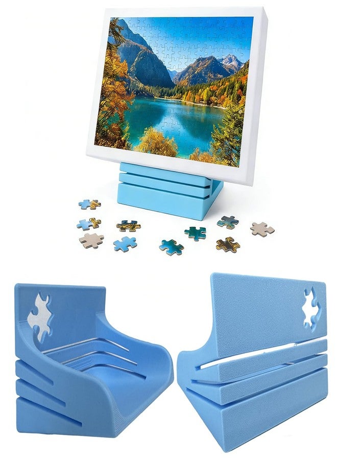 DMERHAC 2PCS Jigsaw Puzzle Box Stand-Hands-Free Puzzle Lid Holder&Viewer-Universal Puzzle Cover Prop Display Rack to Save Table Space&Reduce Glare-Adjustable 3 Angle Holder,Essential Puzzle Accessories Gift - Image 1
