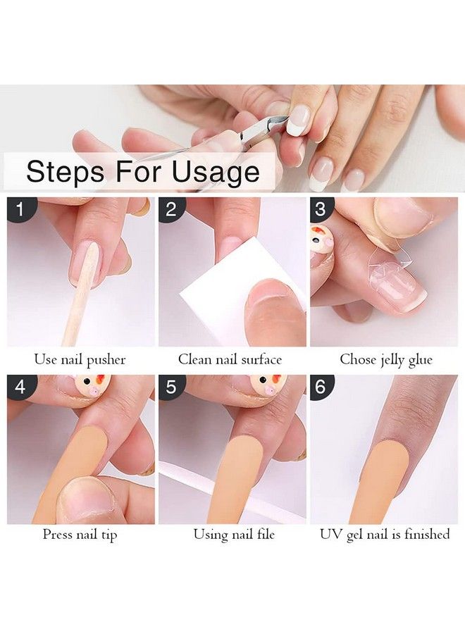 maycreate 24 Pcs Presson Nails Matte Acrylic Full Cover Artificial Press On False Nails With Double Sided Adhesive Tabs French Nails Artificial Nails Art Set - Image 4