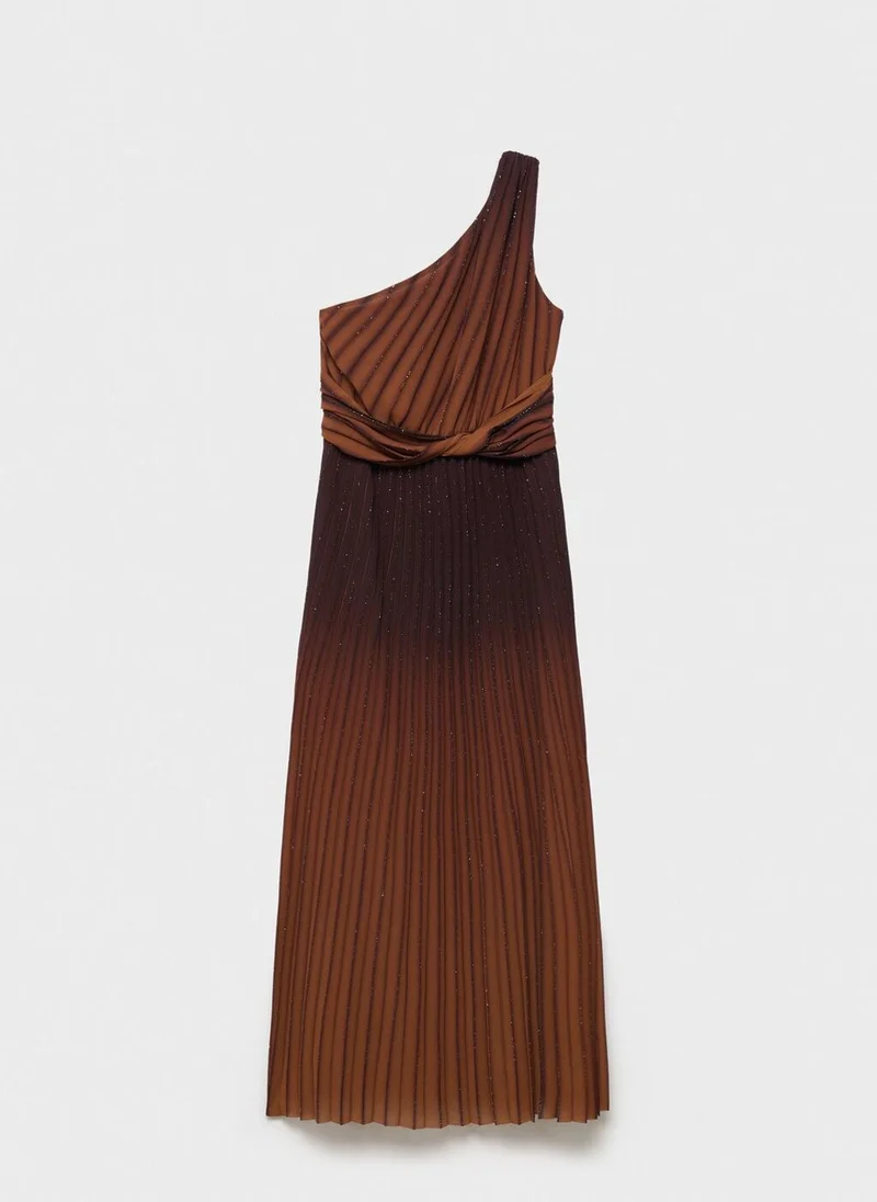 MANGO Pleated Ombre Dress