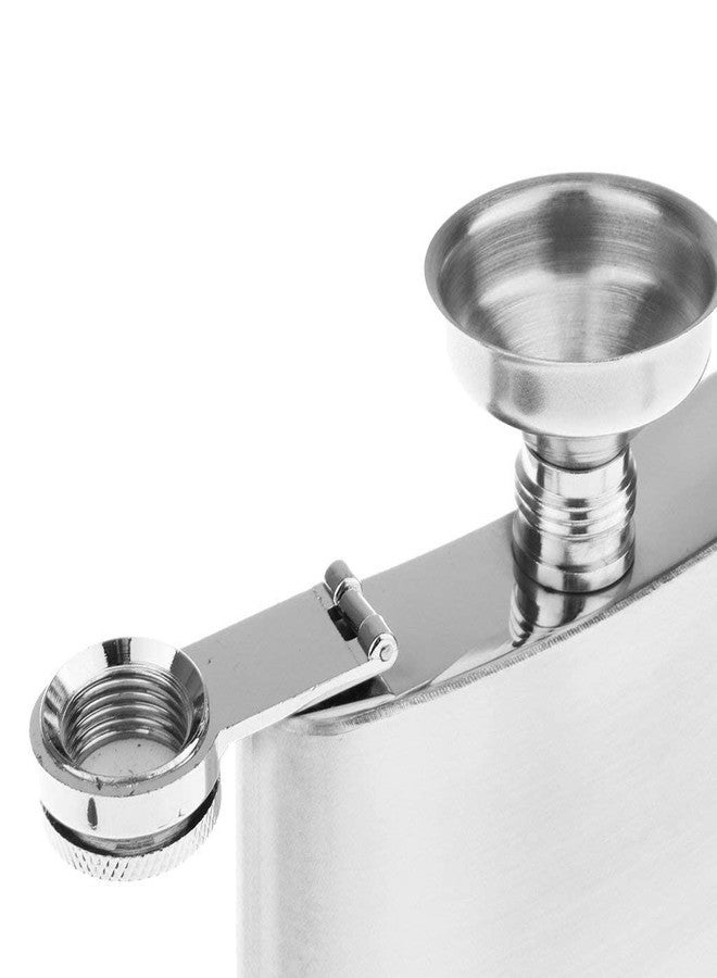KANAbee Silver Stainless Steel 8 oz / 230 ml Hip Flask Gift Set - Image 4