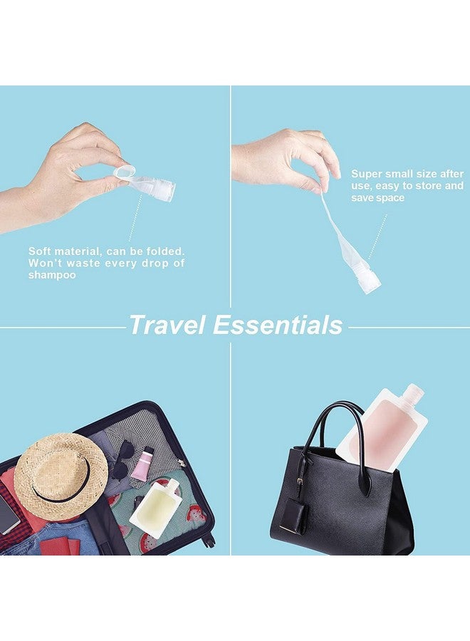 VINSU Clear Travel Pouch Set - TSA Compliant, Leakproof and Waterproof Organizer for Toiletries, Makeup, Liquids, and Travel Essentials - Transparent Pouch with Closure for Travel - (5 Pcs) (100 Ml) - Image 5